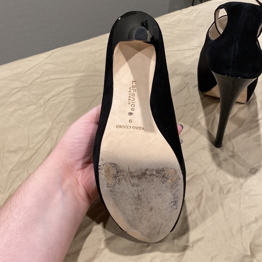 La Fenice Suede Heels View 4